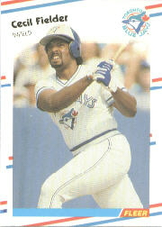 1988 Fleer Baseball Cards      110     Cecil Fielder